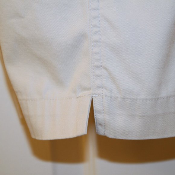 Talbots Signature Women Petite Capri Cream Cotton Cropped Pants Size 6P - Picture 10 of 10